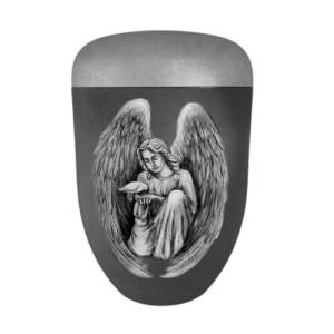 Engel Urne, Künstler Urne, handbemalte Urne, Urne für Asche, Beerdigung Urne für Erwachsene, einzigartig Urne, handbemal Bild 1