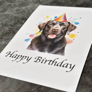 Labrador Geschenk Geburtstagskarte - Handgefertigt und Einzigartig - Happy Birthday für Hunde-Liebhaber - Hundekarte Bild 2