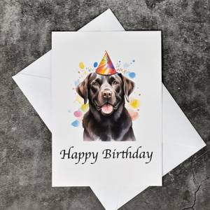 Labrador Geschenk Geburtstagskarte - Handgefertigt und Einzigartig - Happy Birthday für Hunde-Liebhaber - Hundekarte Bild 3