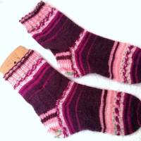 Socken handgestrickt, Größe 40/41, Stricksocken, Wollsocken, Damen Socken Bild 1