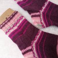 Socken handgestrickt, Größe 40/41, Stricksocken, Wollsocken, Damen Socken Bild 8