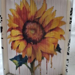Buchfaltkunst Sonnenblume Bild 2