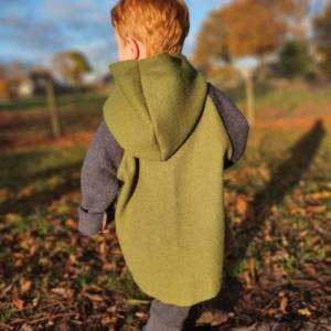 Visuell Design - Patchwork Kunterbunt Sweater Walk Oversize Hoodie - warm - Kinder bis 146 Farbauswahl Bild 2