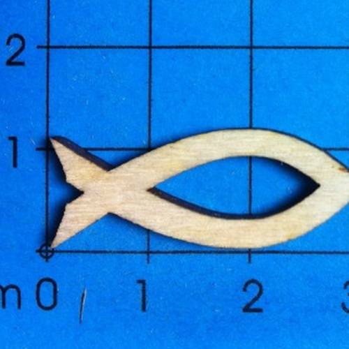 Holzfische offen 30mm - 80mm verschiedene Größen