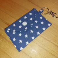 Mini-Bag, Sammelkartentasche, Mini-Geldbeutel - Blau mit Sternen Bild 1