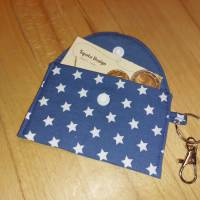 Mini-Bag, Sammelkartentasche, Mini-Geldbeutel - Blau mit Sternen Bild 2