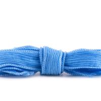 Seidenband Crinkle Crêpe Lichtblau 1m 100% Seide handgenäht und handgefärbt Schmuckband Wickelar Bild 1