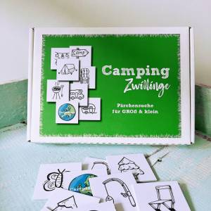 Camping Zwillinge | Campingspiel | Memo Spiel | Camping | Camper | Camping Geschenk | Camper Geschenk Bild 3