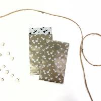 elegante Mini-Geschenktüten Herzchen 5-50 Stück 7x13 cm für Ohrringe kleinen Schmuck Ketten Ringe Kleinteile Papier Bild 2