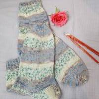 Handgestrickte Socken Gr. 38/39 Wollsocken Damen Kuschelsocken Markenwolle Wollstrümpfe Geschenke zum Muttertag Bild 6