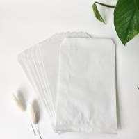 10 Stück Papiertüte weiß verschiedene Größen wählbar schlichte Geschenktüte Zellulose Lebensmitteltüte Beutel Bild 2