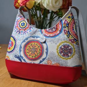 Schultertasche um Mandala Design, Hobo bag,  Damen, Handtasche Damen, Schultertasche, Geschenkidee Bild 1