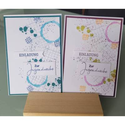 Einladungen zur Jugendweihe, Handarbeit, Stampin up 