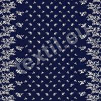 Baumwollgewebe Blaudruck, Blumen und Bordüren, 150 cm breit, Meterware, Preis pro 0,5 lfdm Bild 2