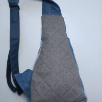 Crossbody Bag Rucksack Handtasche aus Jeans/Leder Bild 3