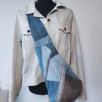 Crossbody Bag Rucksack Handtasche aus Jeans/Leder Bild 5