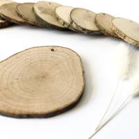 gelochte Baumscheibe für Ketten und Holzanhänger Bild 2
