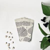 10 Stück Mini-Geschenktüten Graspapier Blattmuster 7x13 cm kleiner Papierbeutel für selbstgemachtes Schmuchk Beutel Bild 1