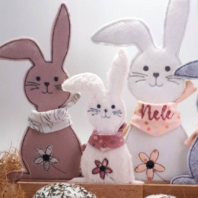 ITH Stickdatei Hase Aufsteller