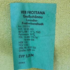 2 VEB Frottana Handtücher | gelb grün | UNBENUTZT | 80er Jahre DDR Bild 7