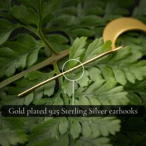 Vergoldete Mond Ohrringe aus 925 Sterling Silber Bild 6
