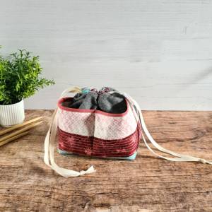Projektbeutel |Stricktasche | praktische Bobbeltasche | Wollbeutel | Aufbewahrung Strickzeug | Projekt Bag Bild 6