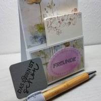 Tolle Stift Halterbox, Zettelbox, mit Kugelschreiber und Stiftschlaufe, Geschenk für alle Anlässe Bild 1