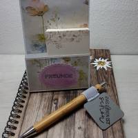 Tolle Stift Halterbox, Zettelbox, mit Kugelschreiber und Stiftschlaufe, Geschenk für alle Anlässe Bild 2