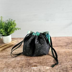 Projektbeutel | Project Bag | praktische Bobbeltasche | Wollbeutel | Aufbewahrung Strickzeug | Projekt Bag | Drawstring Bild 7