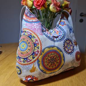 Schultertasche um Mandala Design, Hobo bag,  Damen, Handtasche Damen, Schultertasche, Geschenkidee Bild 4