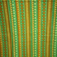 bunter Vintage Stoff grün orange/ B Bild 1