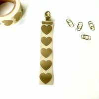 Aufkleber in Herzform Mini-Sticker GOLD Geschenkaufkleber Herzen 2,2cm Miniaufkleber kleine Briefaufkleber Deko matt Bild 1