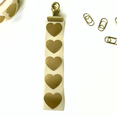 Aufkleber in Herzform Mini-Sticker GOLD Geschenkaufkleber Herzen 2,2cm Miniaufkleber kleine Briefaufkleber Deko matt