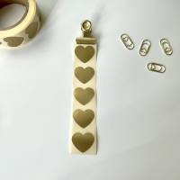 Aufkleber in Herzform Mini-Sticker GOLD Geschenkaufkleber Herzen 2,2cm Miniaufkleber kleine Briefaufkleber Deko matt Bild 5