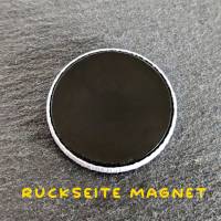 Button / Magnet: Strickender Waschbär mit Spruch 