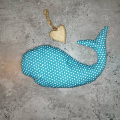Wärmekissen, Körnerkissen, Kirschkernkissen, Geschenk Geburt "Wal"