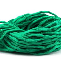 Handgefärbtes Habotai-Seidenband Grasgrün ø3mm Seidenschnur 100% reine Seide Bild 2