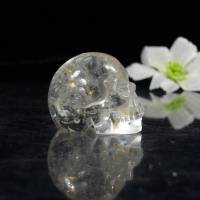 Schädel Bergkristall mit 24 Karat Blattgold in Resin/Epoxid Bild 5
