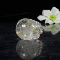 Schädel Bergkristall mit 24 Karat Blattgold in Resin/Epoxid Bild 8