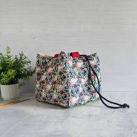 Projekttasche für Stricken | Hasen | Bobbeltasche | Japanische Reistasche | besondere Stricktasche | Projekt Bag Bild 2