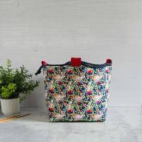 Projekttasche für Stricken | Hasen | Bobbeltasche | Japanische Reistasche | besondere Stricktasche | Projekt Bag Bild 3