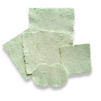 7 teiliges Set handgeschöpftes Papier grün, Kartengestaltung, Scrapbooking, recycelt, Upcycling, Papierpaket Bild 1
