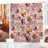 Einhorn Rucksack Panel von Stenzo, Cut and Sew, Canvas Panel Rucksack für Mädchen Bild 5