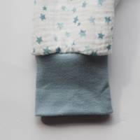 PUMPHOSE Halstuch Musselin Sterne blau Geburt Baby Bild 4