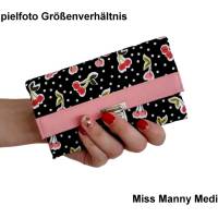 Geldbörse Portemonnaie Damen Geldbeutel Kirschblüten Lila Flieder - Miss Manny Medium Bild 5