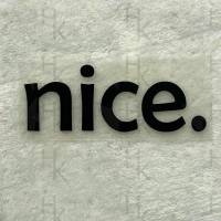 Bügelbild - Nice | Nett | Spruch | Logo - viele mögliche Farben Bild 1