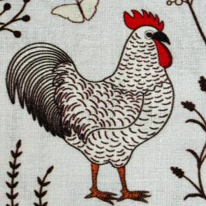 Baumwolle/Webware Hühner auf natur, Ostern Bild 2