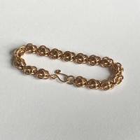 Massives Chainmaille Bronze-Armband Sweet Pea Bild 1