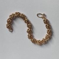 Massives Chainmaille Bronze-Armband Sweet Pea Bild 3