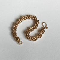 Massives Chainmaille Bronze-Armband Sweet Pea Bild 4